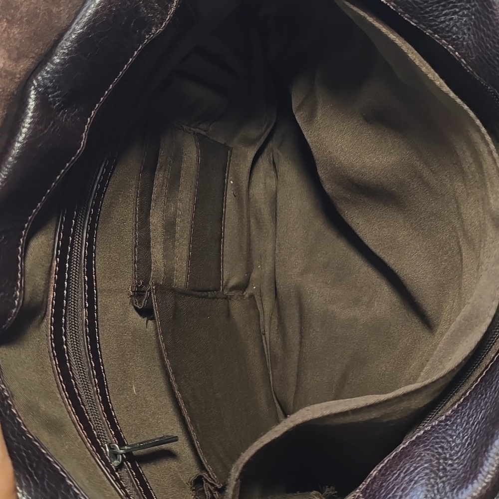 Kenneth Cole Brown Leather Messenger Bag - Picture 9 of 13